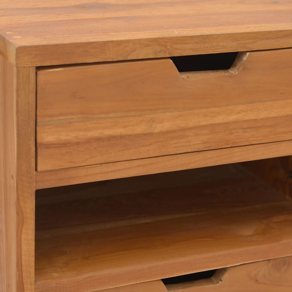 Storage Cabinet 40X30X76 Cm Solid Teak Wood