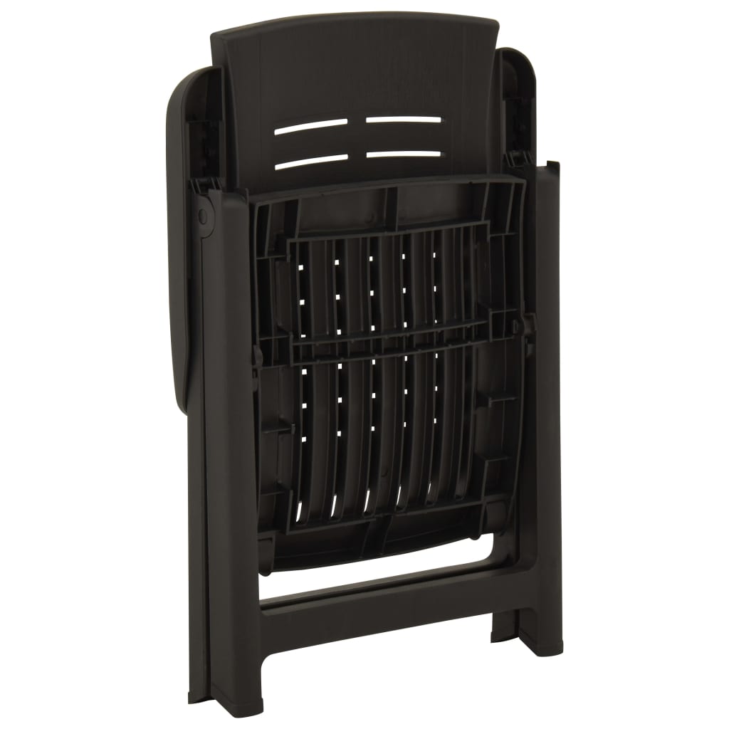 Garden Reclining Chairs 2 Pcs Plastic