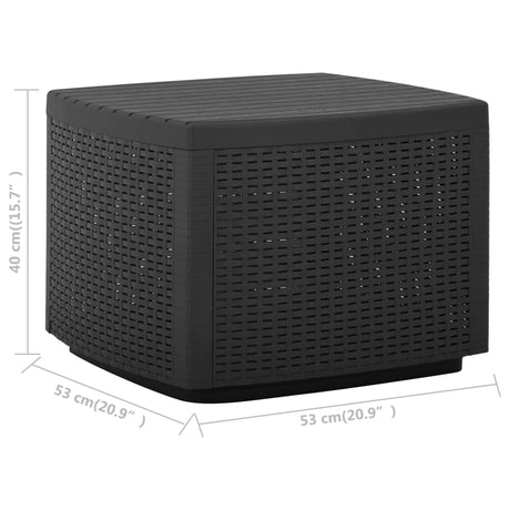 Garden Table Grey 53X53X40 Cm Plastic