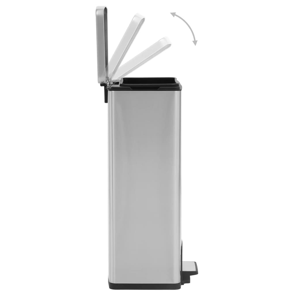 Dustbin With Pedal Anti-Fingerprint 30L Stainless Steel