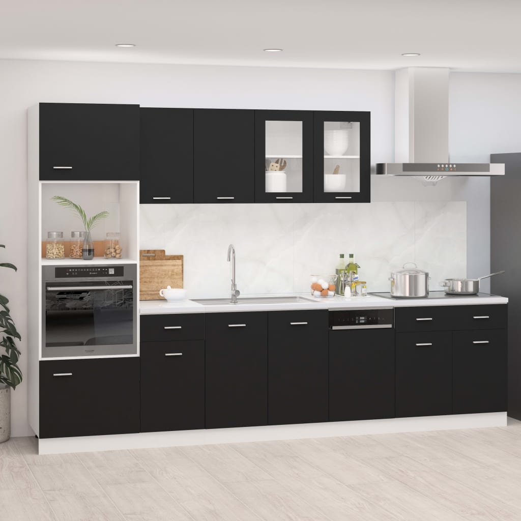 7 Piece Kitchen Cabinet Set Lyon Engineered Wood