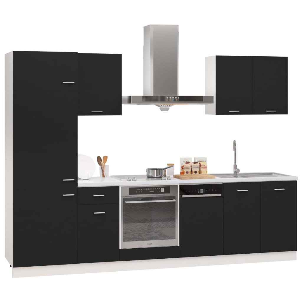 7 Piece Kitchen Cabinet Set Lyon Engineered Wood