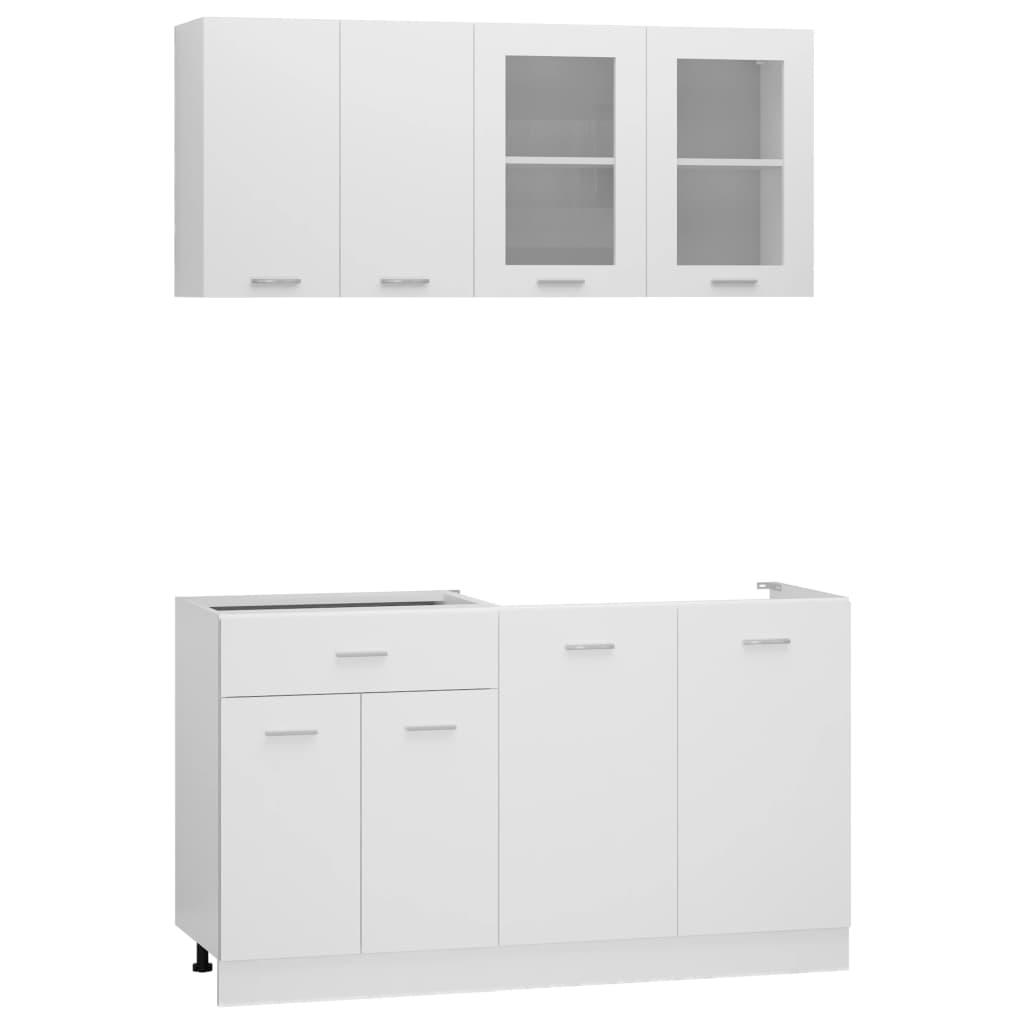 4 Piece Kitchen Cabinet Set Lyon Engineered Wood