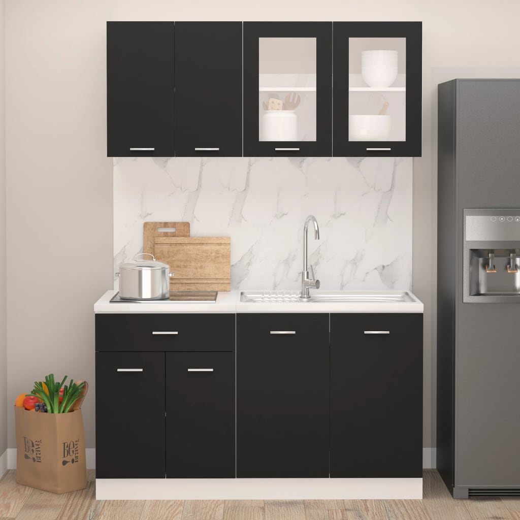 4 Piece Kitchen Cabinet Set Lyon Engineered Wood
