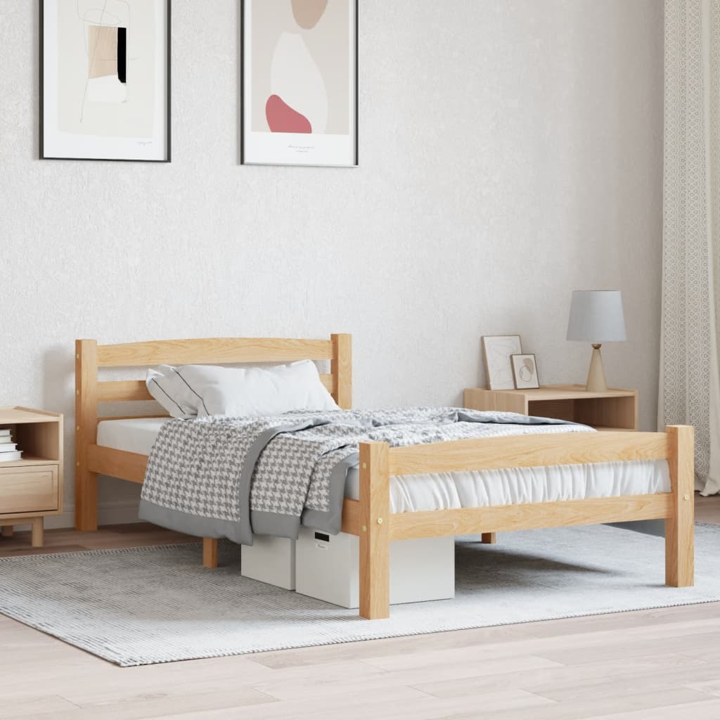 Bed Frame Without Mattress Solid Pinewood Super King