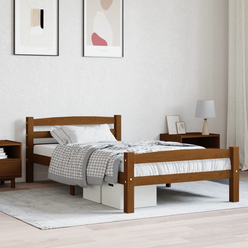 Bed Frame Without Mattress Solid Pinewood Super King
