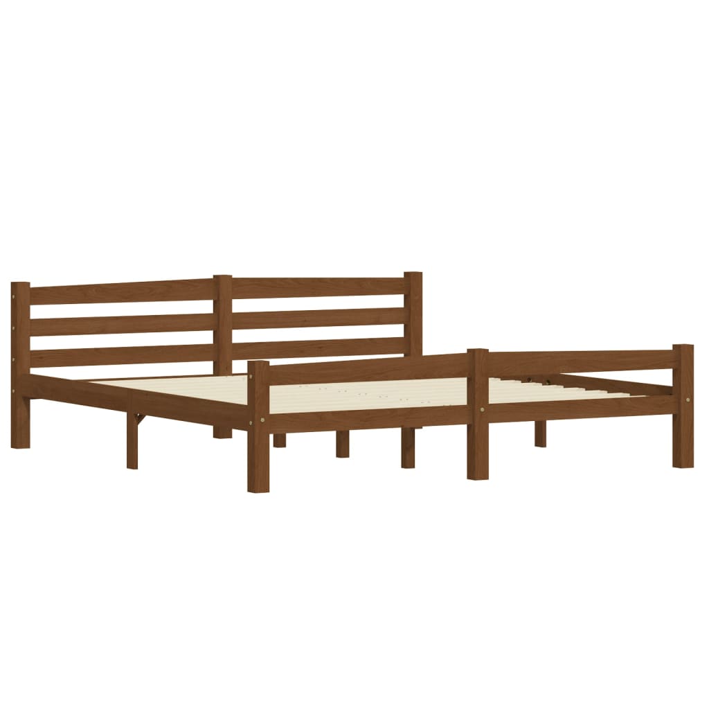 Bed Frame Without Mattress Solid Pinewood Super King