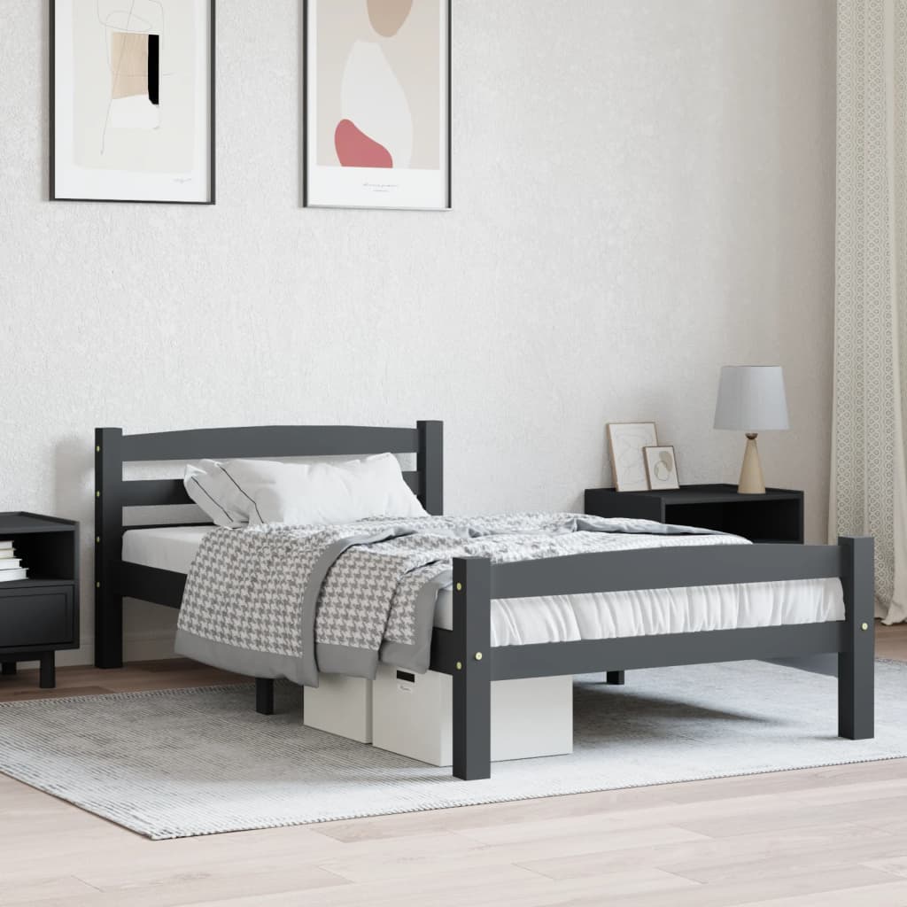 Bed Frame Without Mattress Solid Pinewood Super King