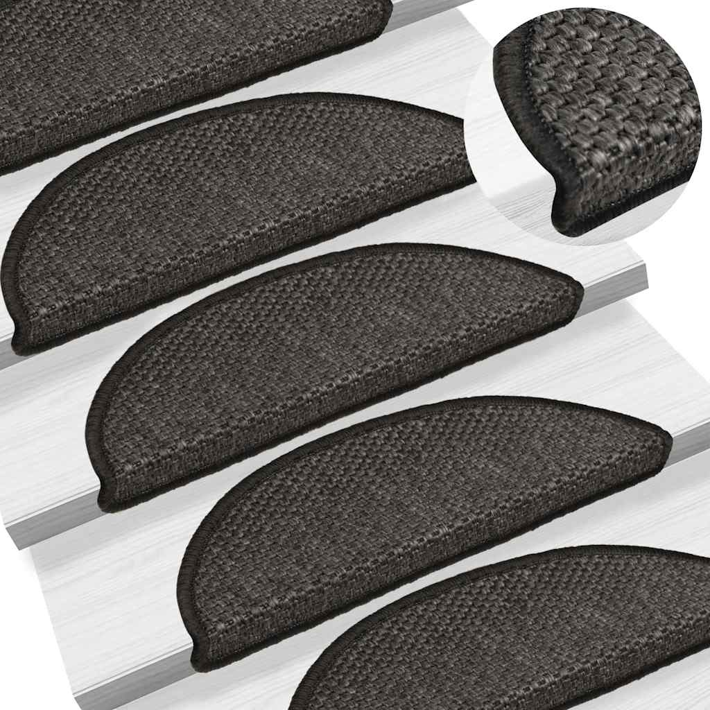 Self-Adhesive Stair Mats Sisal-Look 15 Pcs 56X20 Cm