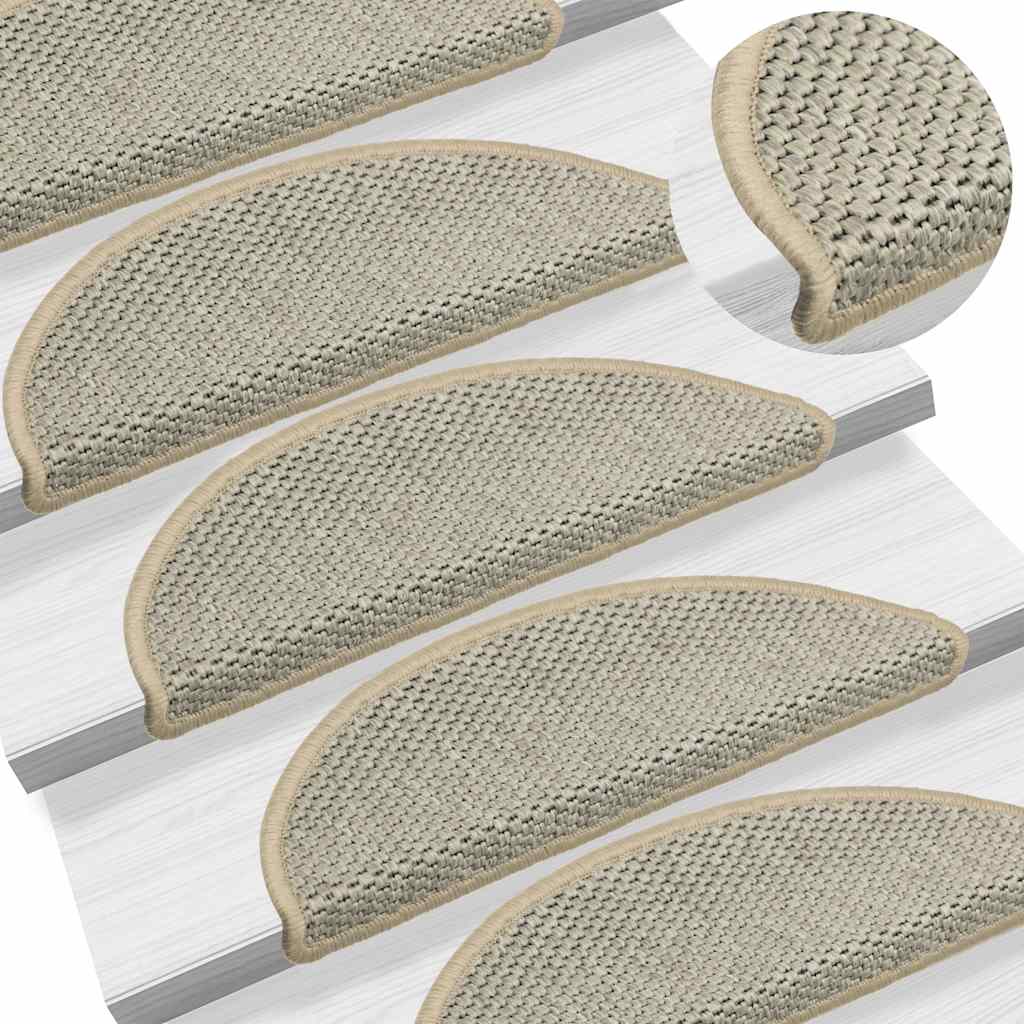 Stair Mats Self-Adhesive Sisal-Look 15 Pcs