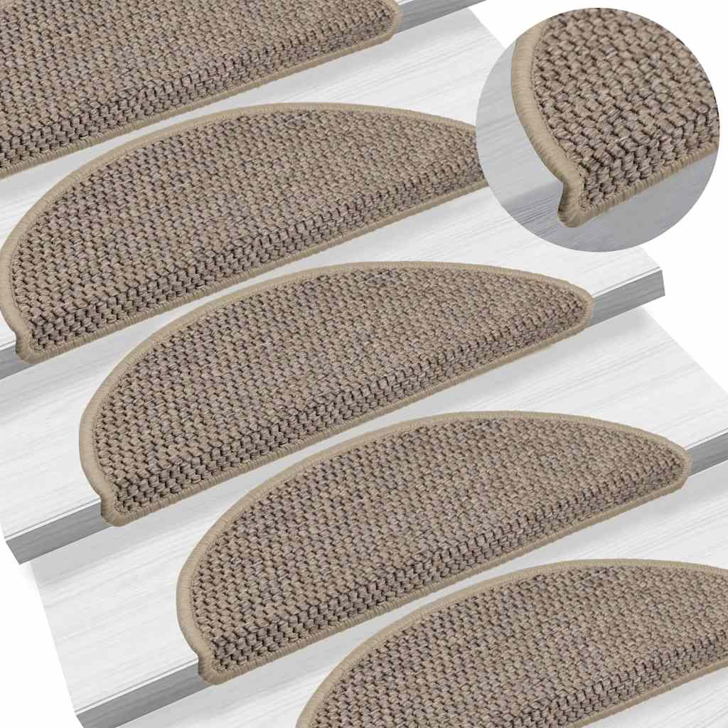 Stair Mats Self-Adhesive Sisal-Look 15 Pcs