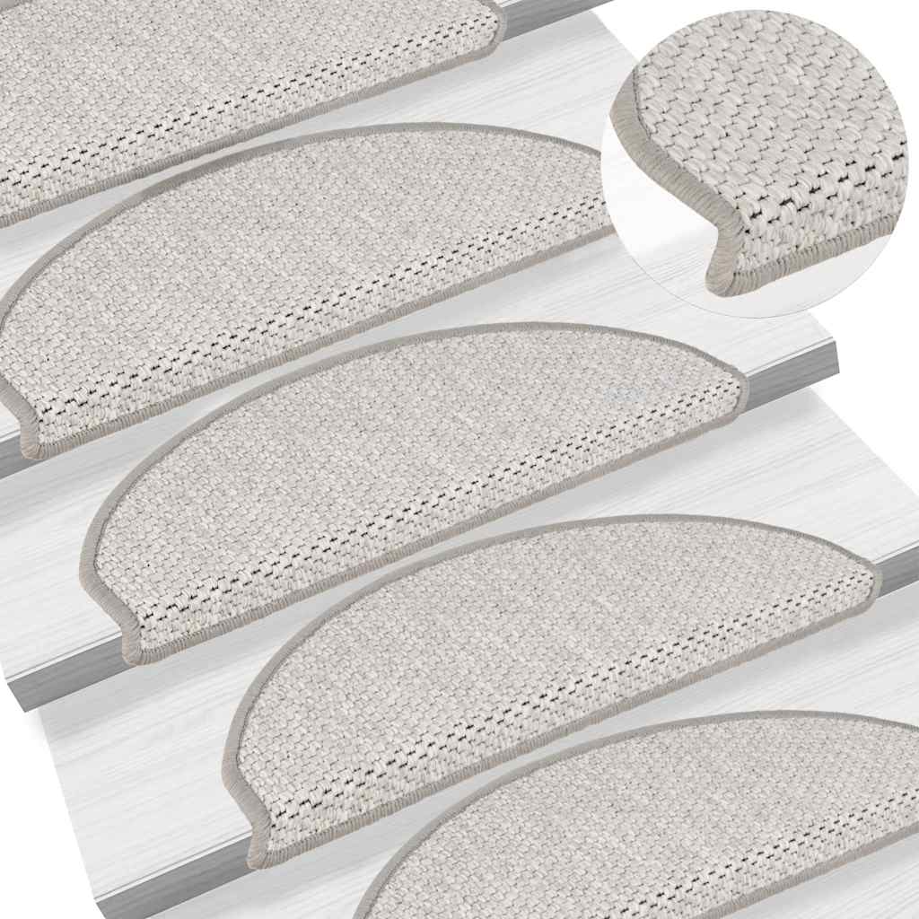Stair Mats Self-Adhesive Sisal-Look 15 Pcs