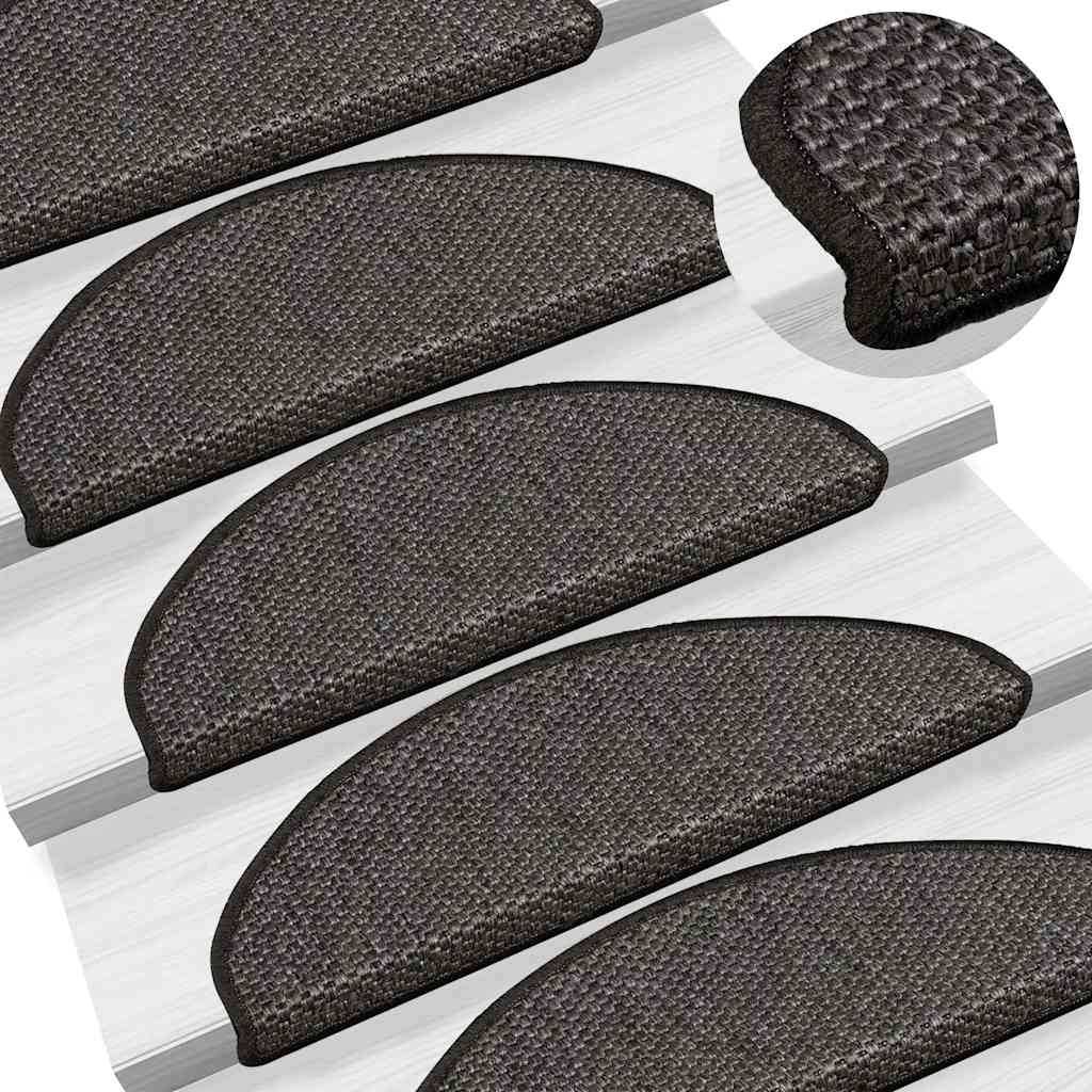 Stair Mats Self-Adhesive Sisal-Look 15 Pcs