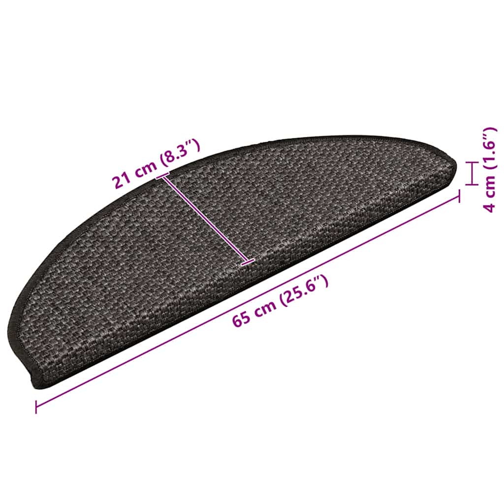 Stair Mats Self-Adhesive Sisal-Look 15 Pcs