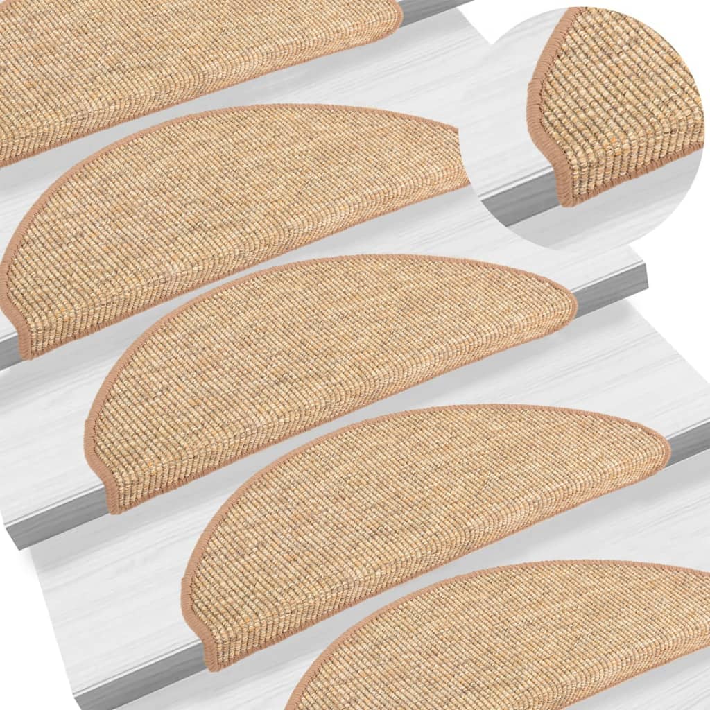 Stair Mats Self-Adhesive 15 Pcs 65X21X4 Cm