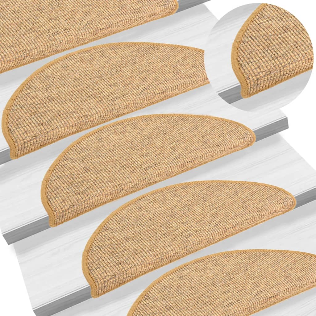 Stair Mats Self-Adhesive 15 Pcs 65X21X4 Cm