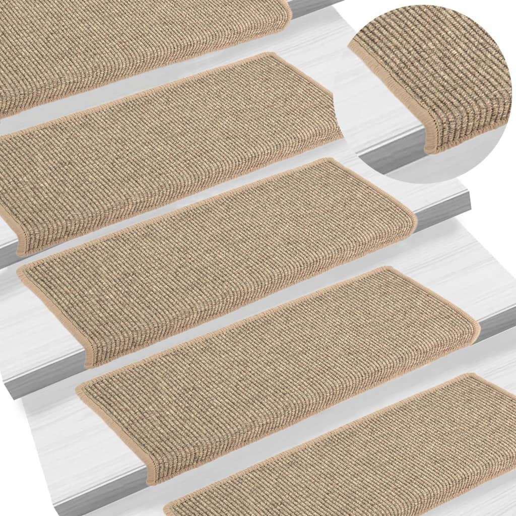 Stair Mats Self-Adhesive 15 Pcs 65X21X4 Cm