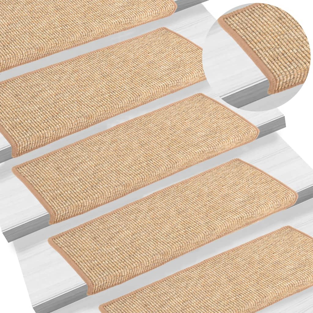 Stair Mats Self-Adhesive 15 Pcs 65X21X4 Cm