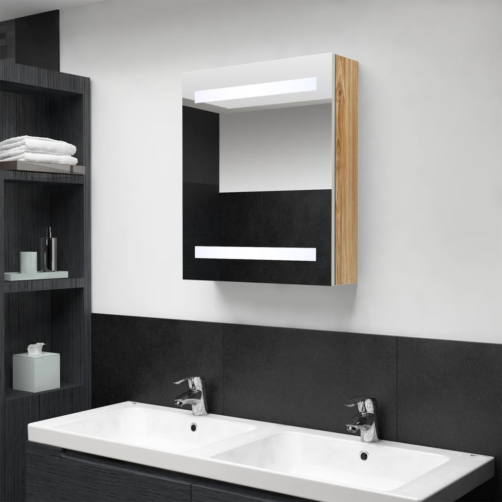 Led Bathroom Mirror Cabinet 50X14X60 Cm
