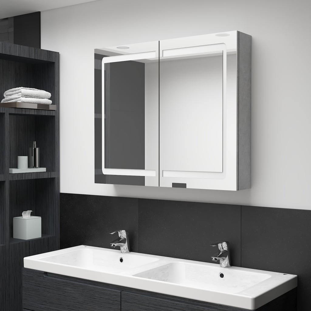 Led Bathroom Mirror Cabinet 80X12X68 Cm