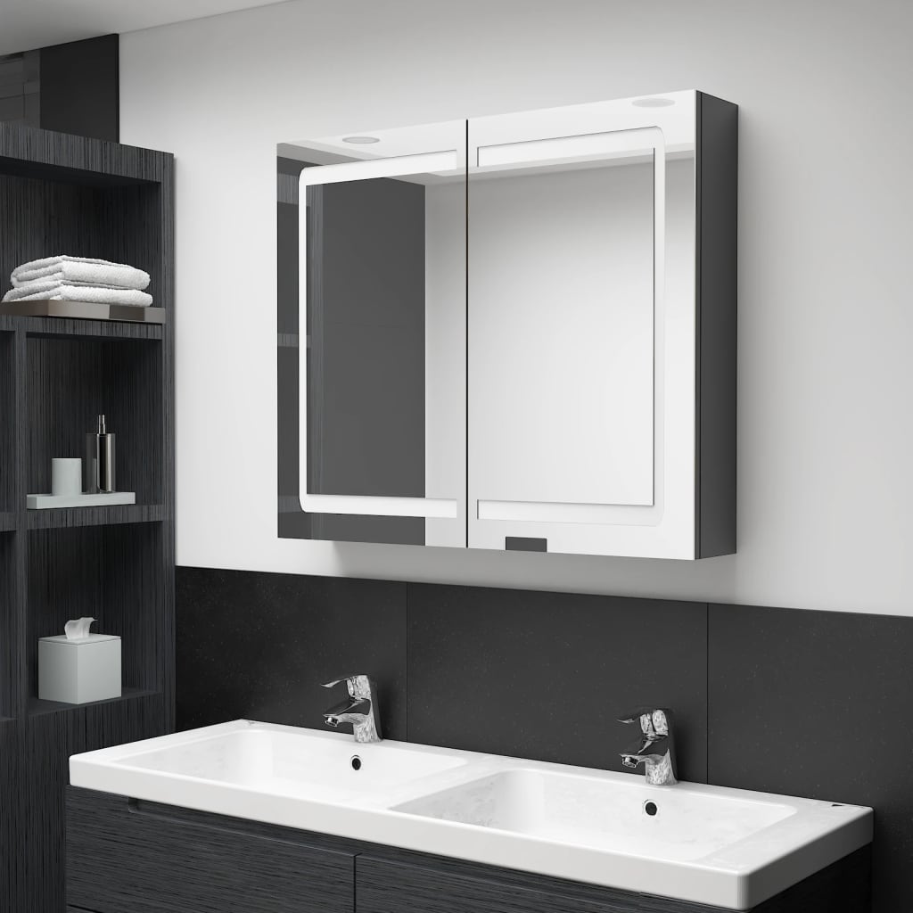 Led Bathroom Mirror Cabinet 80X12X68 Cm