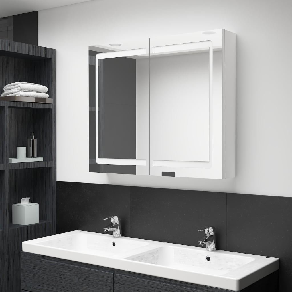 Led Bathroom Mirror Cabinet 80X12X68 Cm