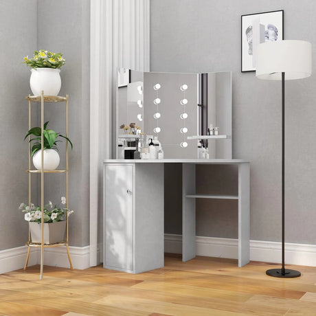 Corner Dressing Table Make-Up Table With Led Light