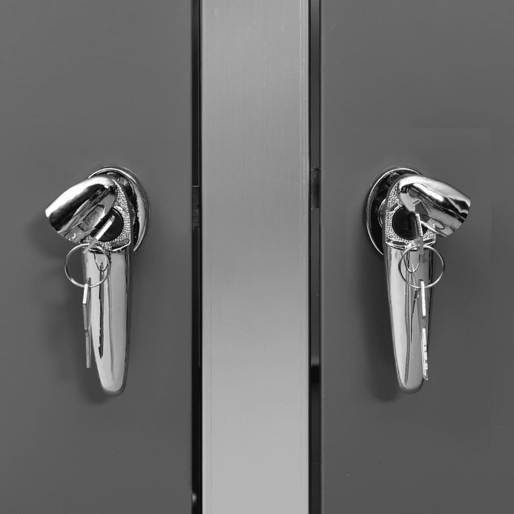 Triple Wheelie Bin Shed 207X77.5X112.5 Cm Stainless Steel