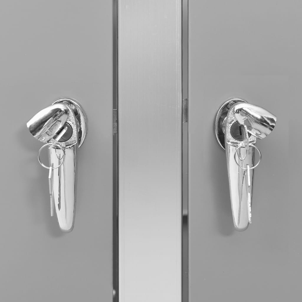 Triple Wheelie Bin Shed 207X77.5X112.5 Cm Stainless Steel