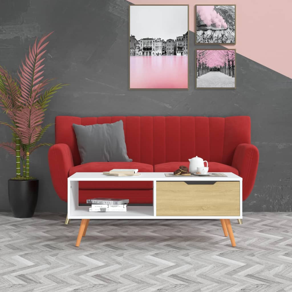 Coffee Table 100X49.5X43 Cm Engineered Wood