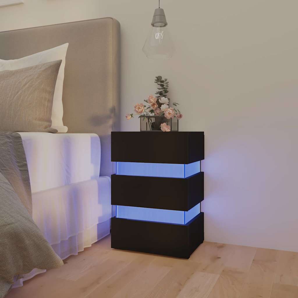 Led Bedside Cabinet 45X35X67 Cm Engineered Wood
