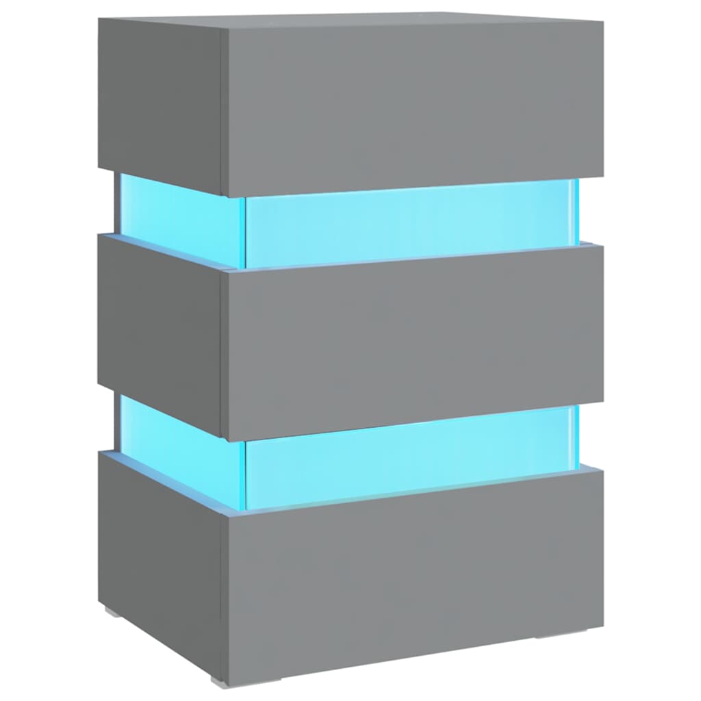 Led Bedside Cabinet 45X35X67 Cm Engineered Wood