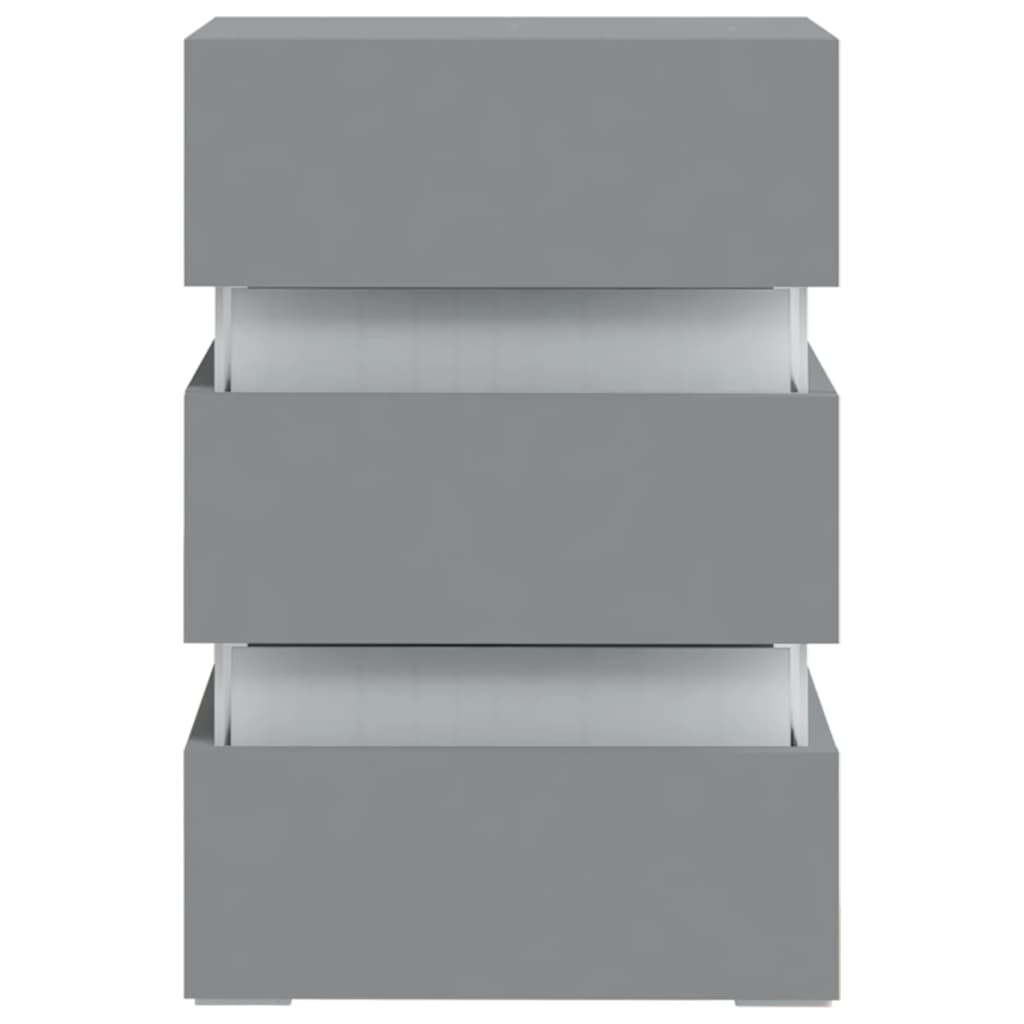Led Bedside Cabinet 45X35X67 Cm Engineered Wood