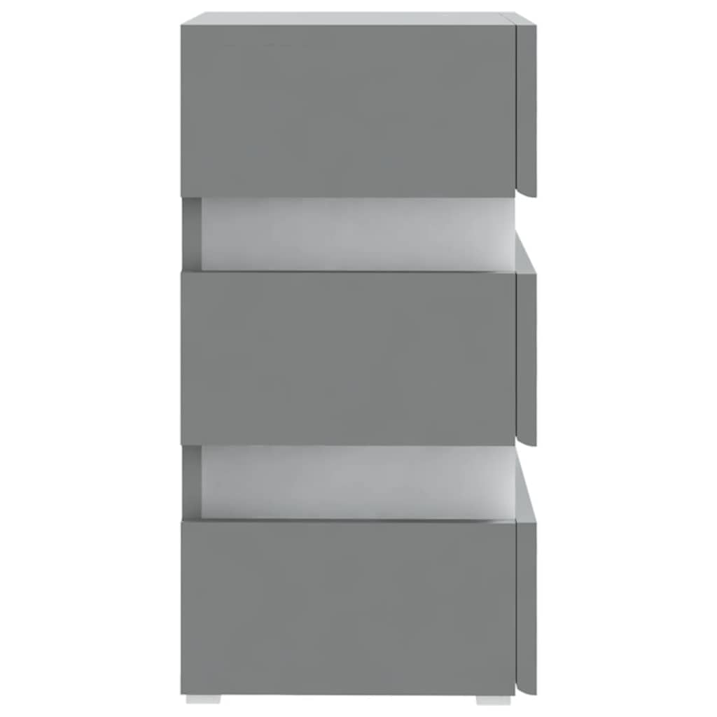 Led Bedside Cabinet 45X35X67 Cm Engineered Wood