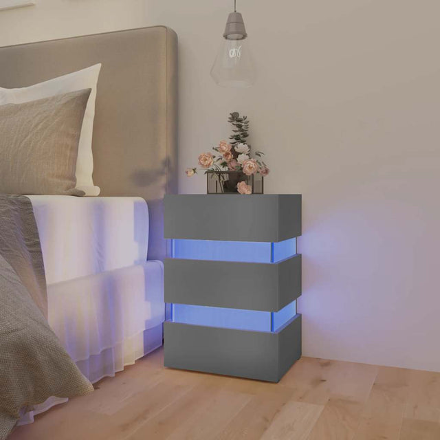 Led Bedside Cabinet 45X35X67 Cm Engineered Wood