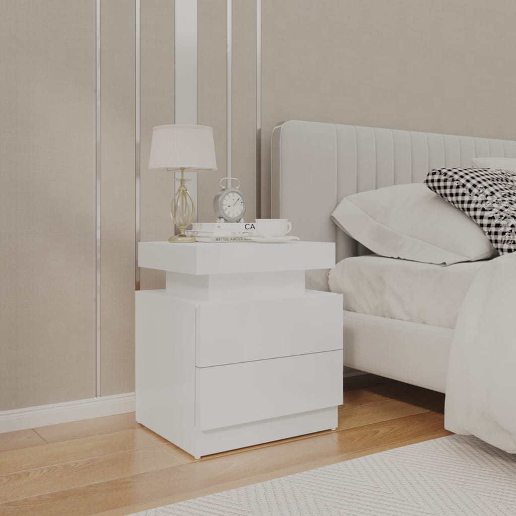 Bedside Cabinet 45X35X52 Cm Engineered Wood
