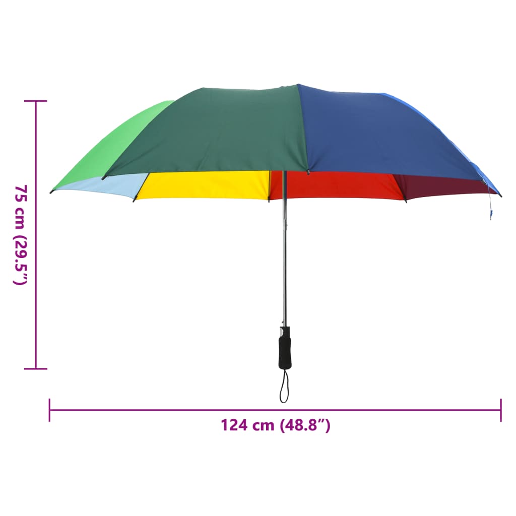 Automatic Folding Umbrella Multicolour 124 Cm