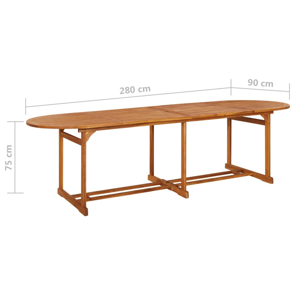 Garden Dining Table Solid Acacia Wood