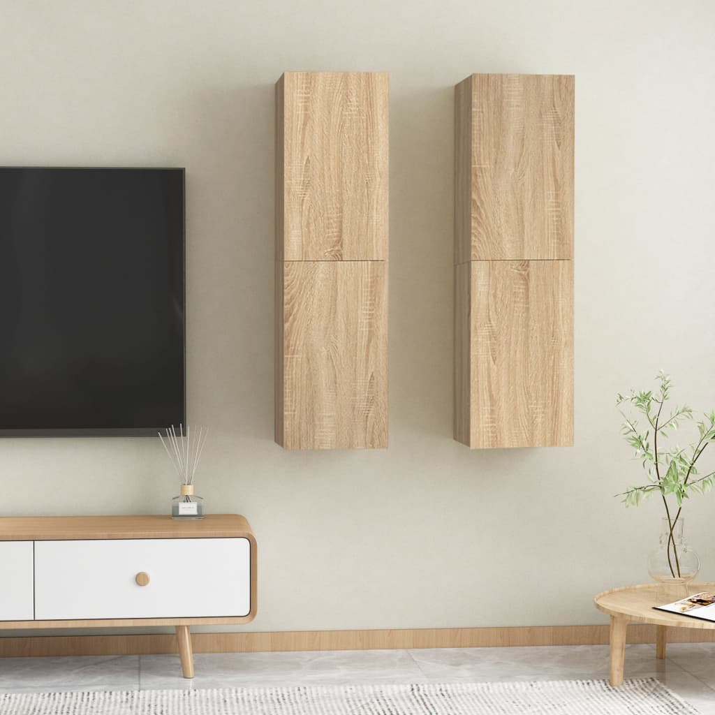 Tv Cabinet 2 Pcs 30,5X30X Engineered Wood