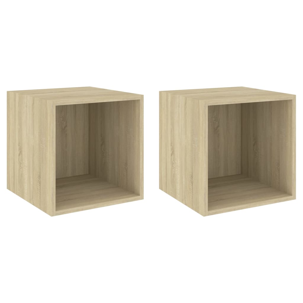 Wall Cabinets 2 Pcs 37X37X37 Cm Engineered Wood