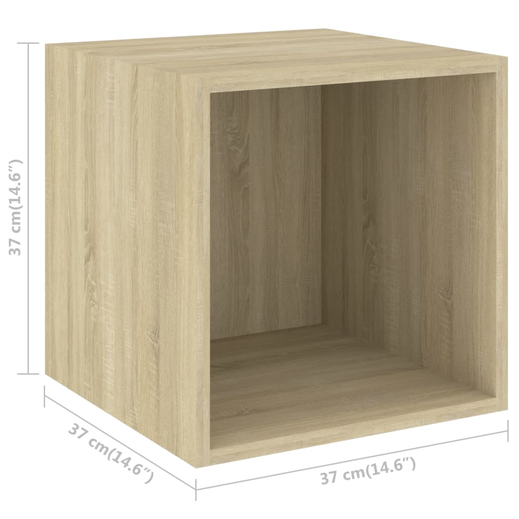 Wall Cabinets 2 Pcs 37X37X37 Cm Engineered Wood