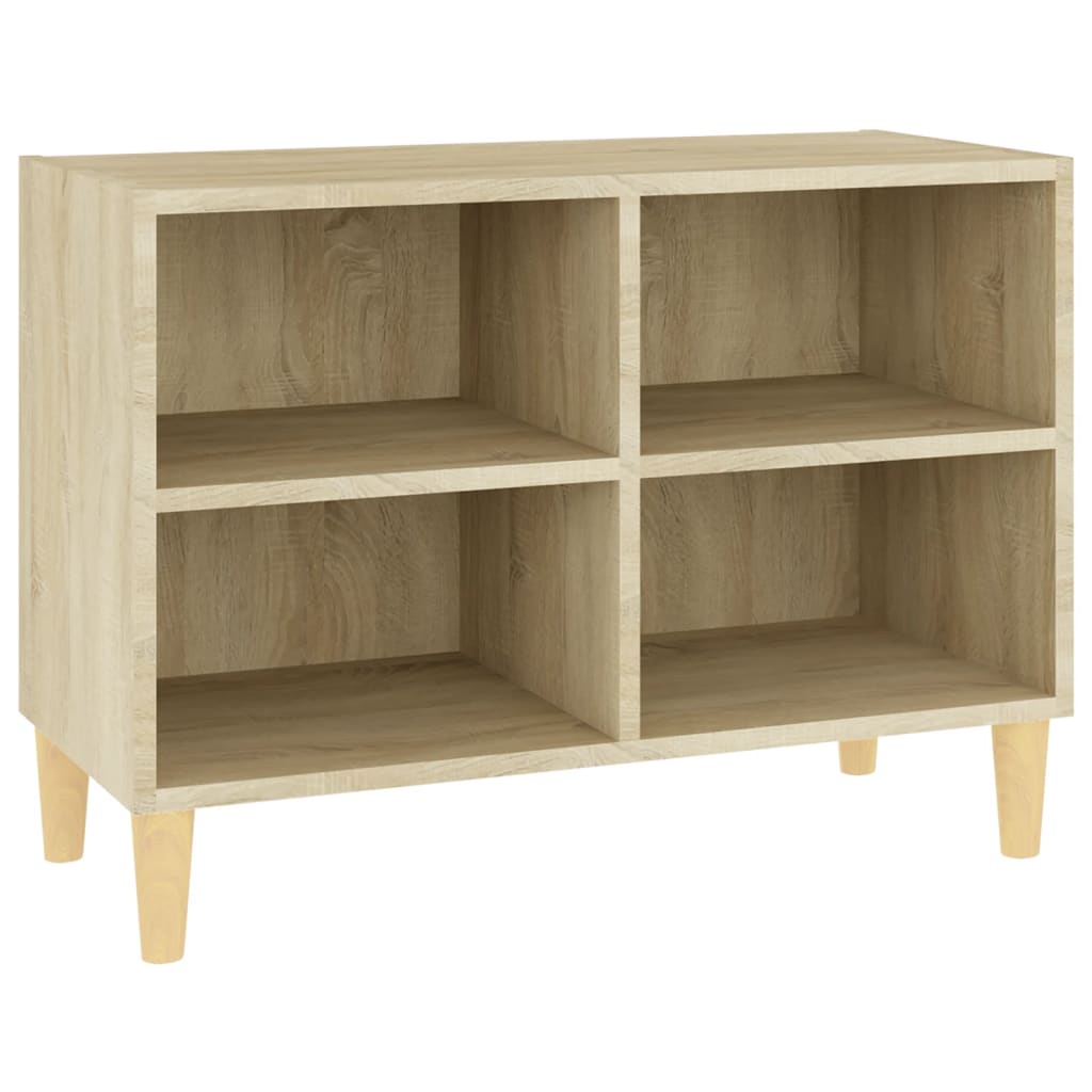 Tv Cabinet With Solid Wood Legs 69.5X30X50 Cm