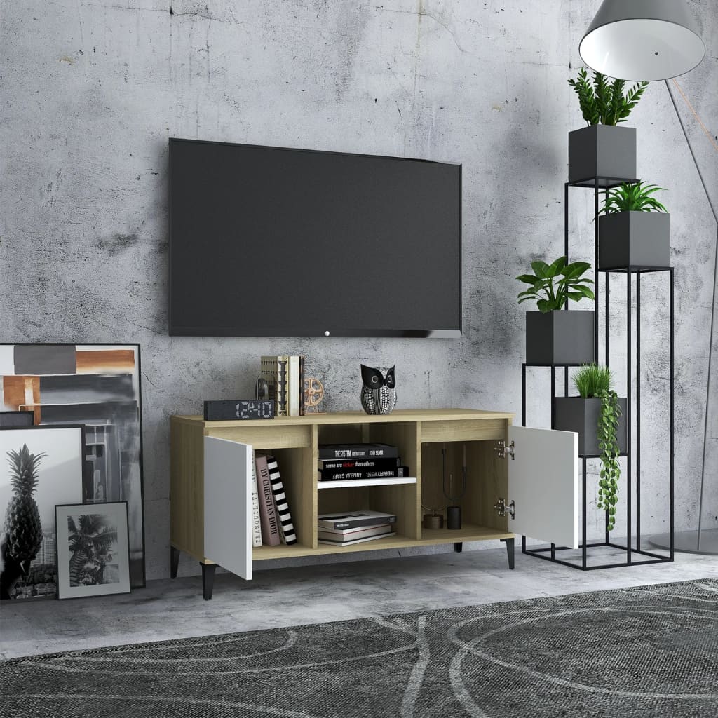Tv Cabinet With Metal Legs 103.5X35X50 Cm