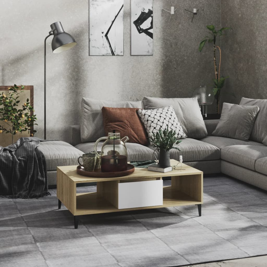 Coffee Table 103.5X60X35 Cm Engineered Wood