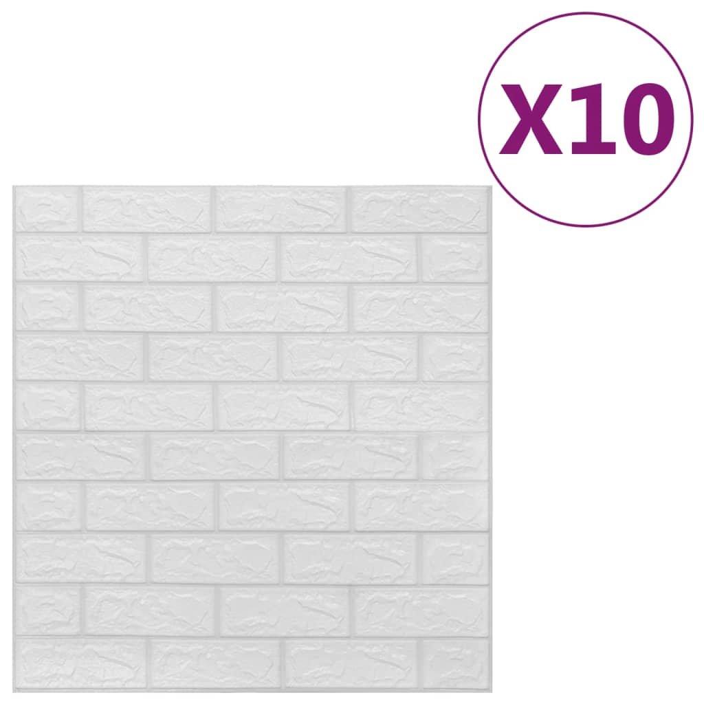 3D Wallpaper Bricks Self-Adhesive 10 Pcs