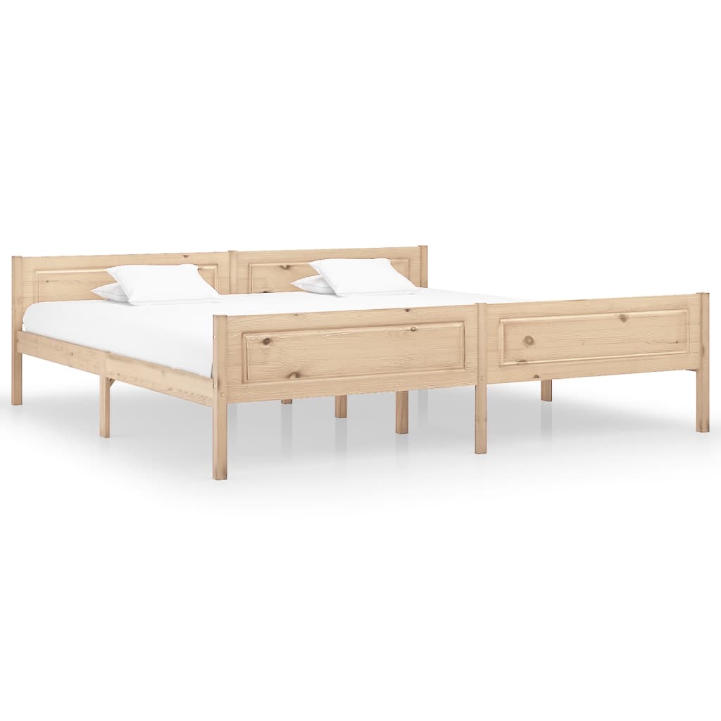 Bed Frame Without Mattress Solid Pinewood