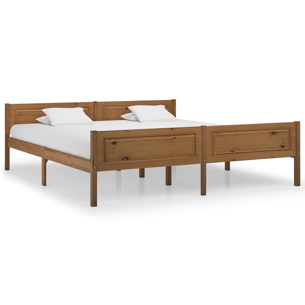 Bed Frame Without Mattress Solid Pinewood
