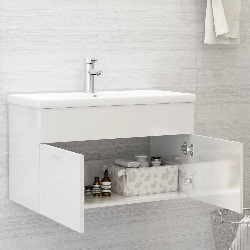 Sink Cabinet With Built-In Basin Engineered Wood