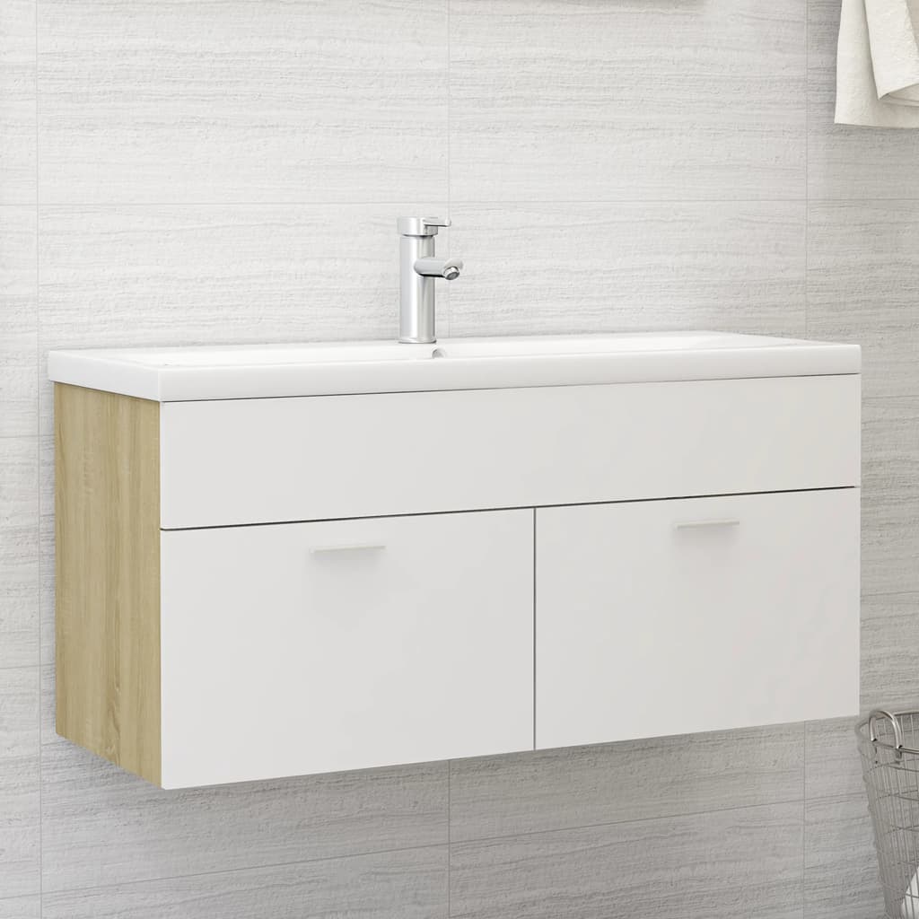 Sink Cabinet With Built-In Basin Engineered Wood