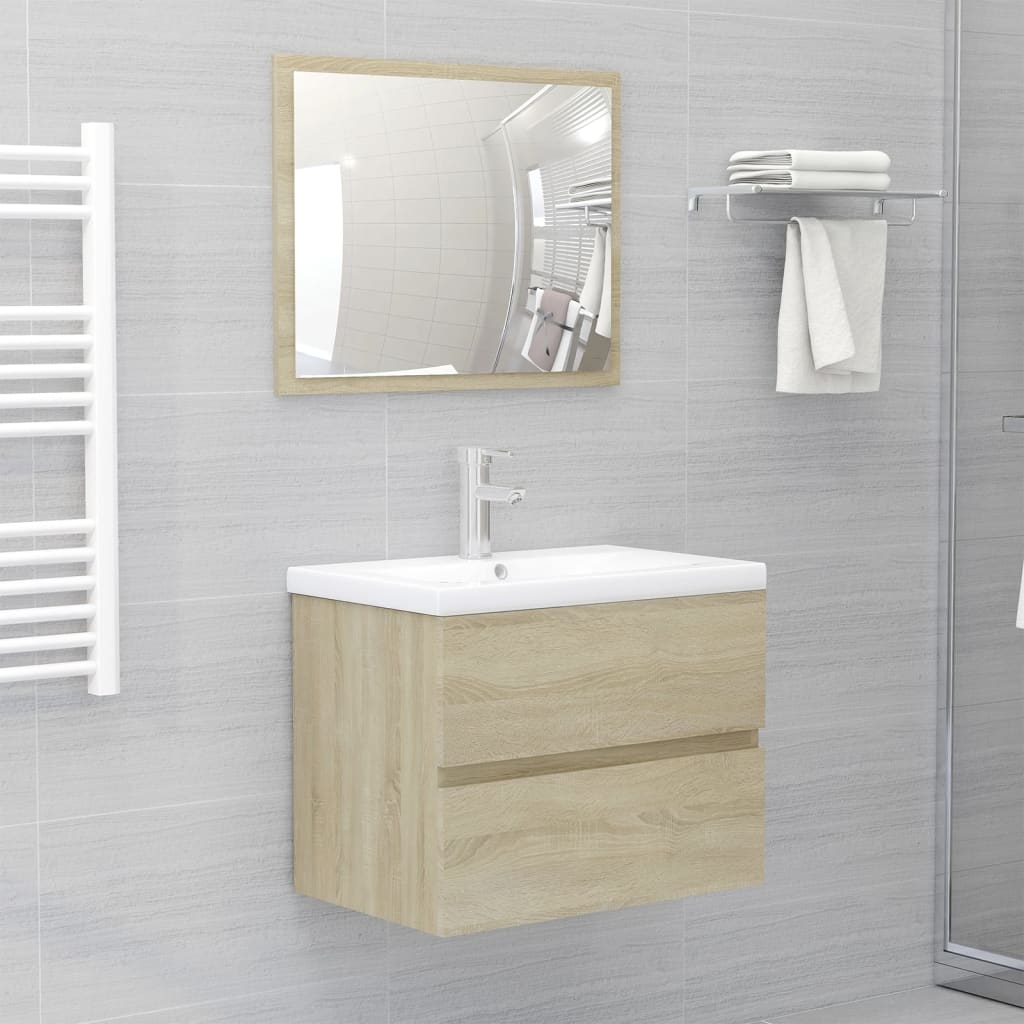 Sink Cabinet With Built-In Basin Engineered Wood